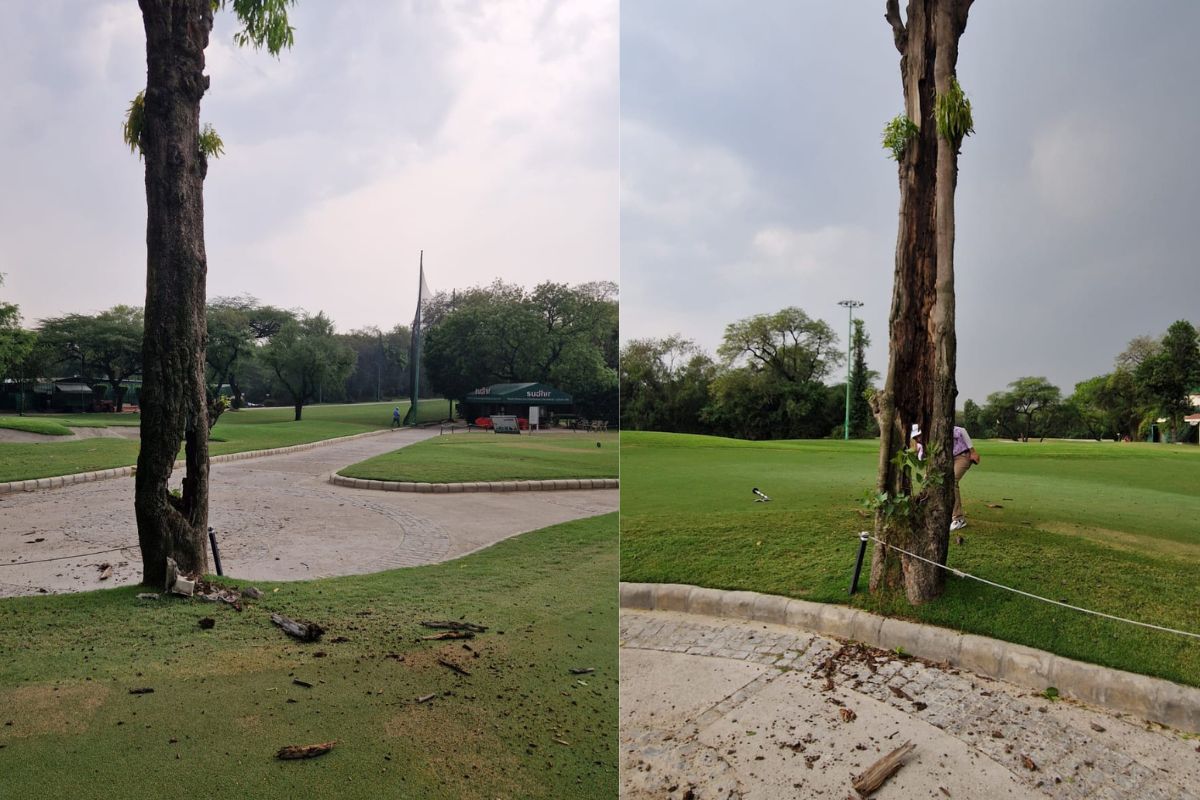 Lightning strikes Delhi Golf Course