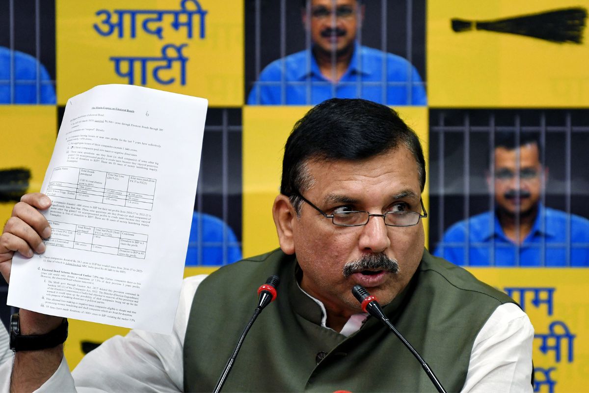 BJP’s received Rs1068 crore donations from 45 suspicious firms, alleges AAP