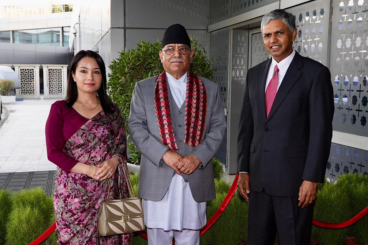 Nepal PM Prachanda arrives for PM Modi’s swearing-in ceremony