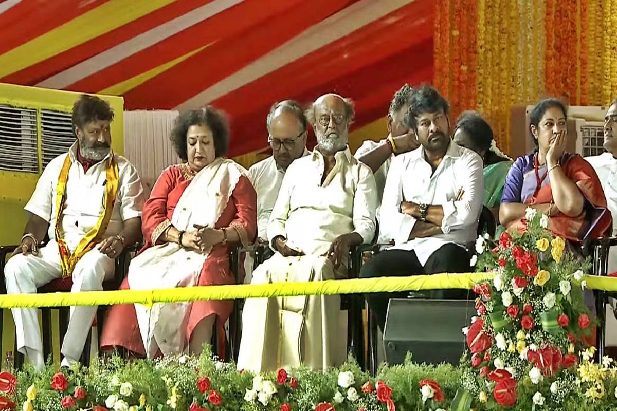 Ram Charan, Chiranjeevi, Rajinikanth grace Chandrababu Naidu’s oath ceremony
