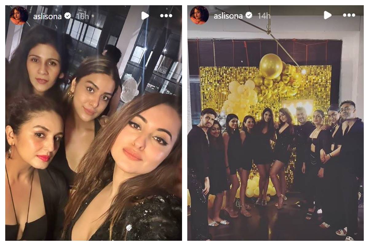 Sonakshi Sinha shares pre-wedding party pics with Huma Qureshi