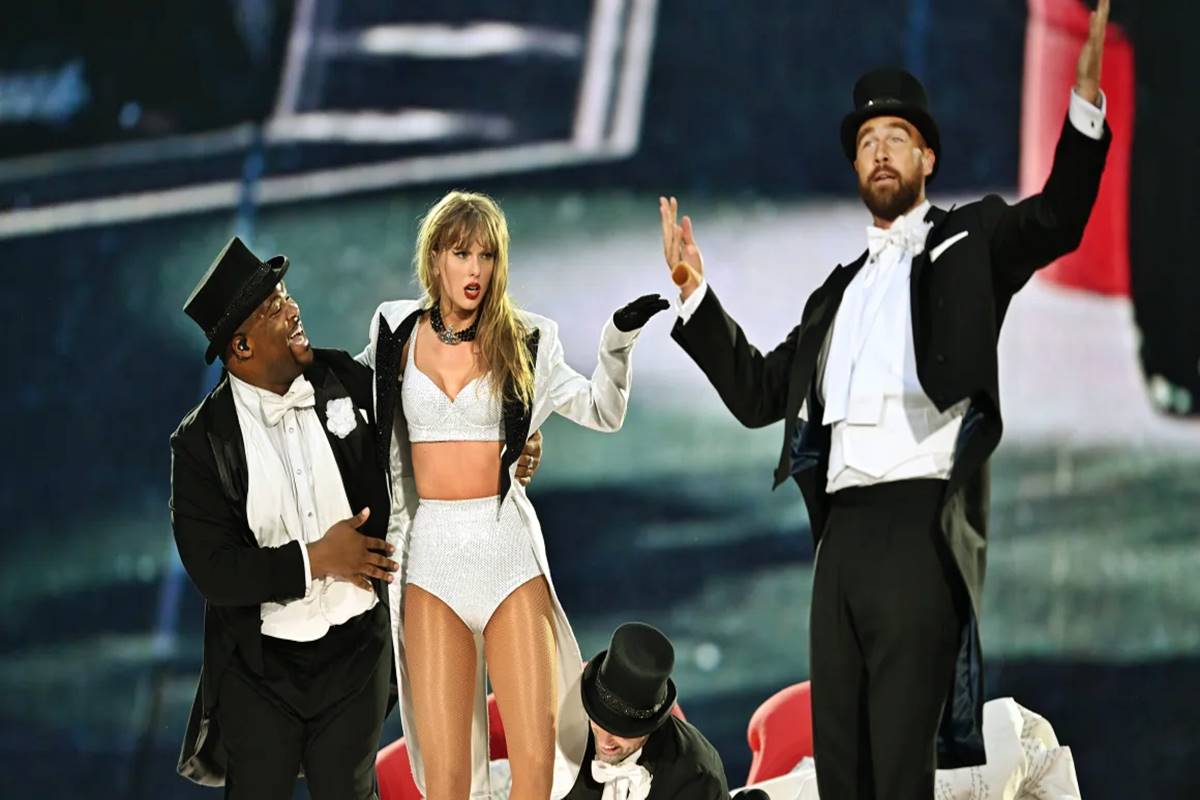 Taylor Swift surprises London fans with Travis Kelce onstage cameo