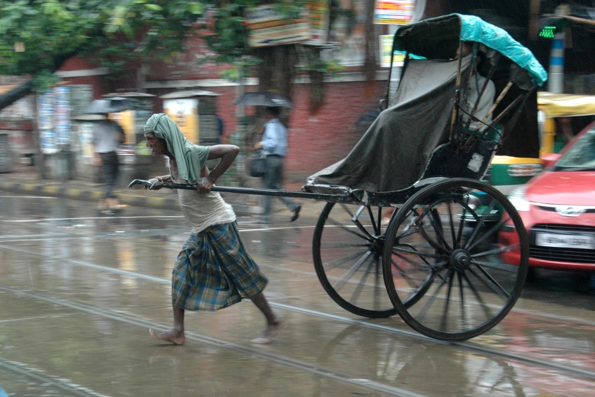 The rickety relic of hand-pulled rickshaws