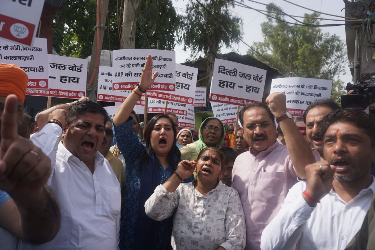 Delhi BJP intensifies protest over water crisis, holds ‘condemnation march’ across wards against AAP