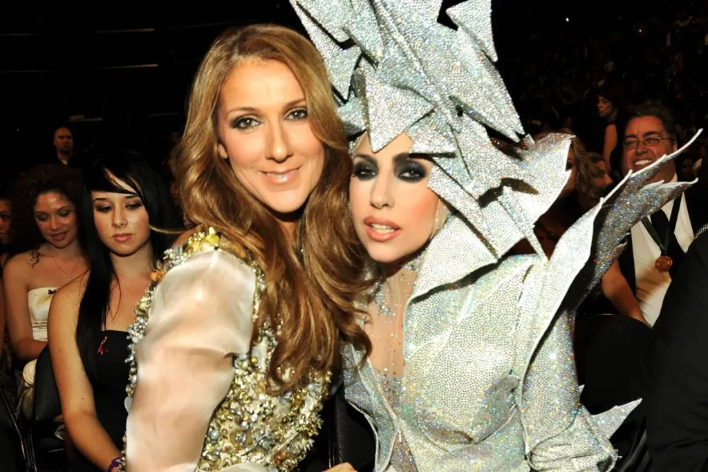 Celine Dion and Lady Gaga paris olympics
