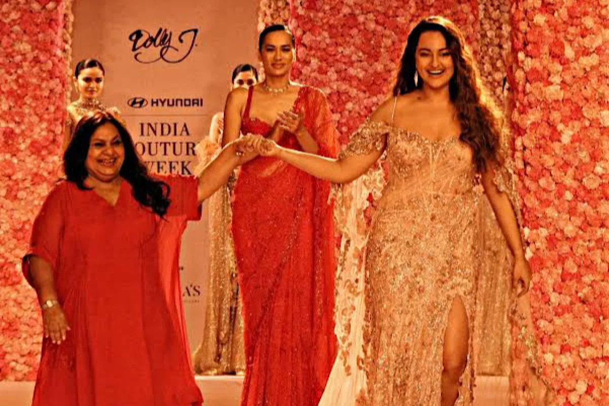 FDCI Couture Week: Sonakshi turns muse for Dolly J; says she feels ‘glam, feminine