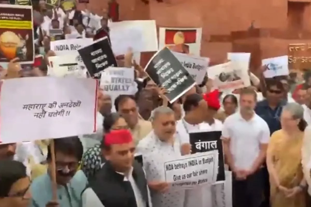 INDIA bloc protests ‘discriminatory’ Union Budget 2024, demands equal treatment for all states