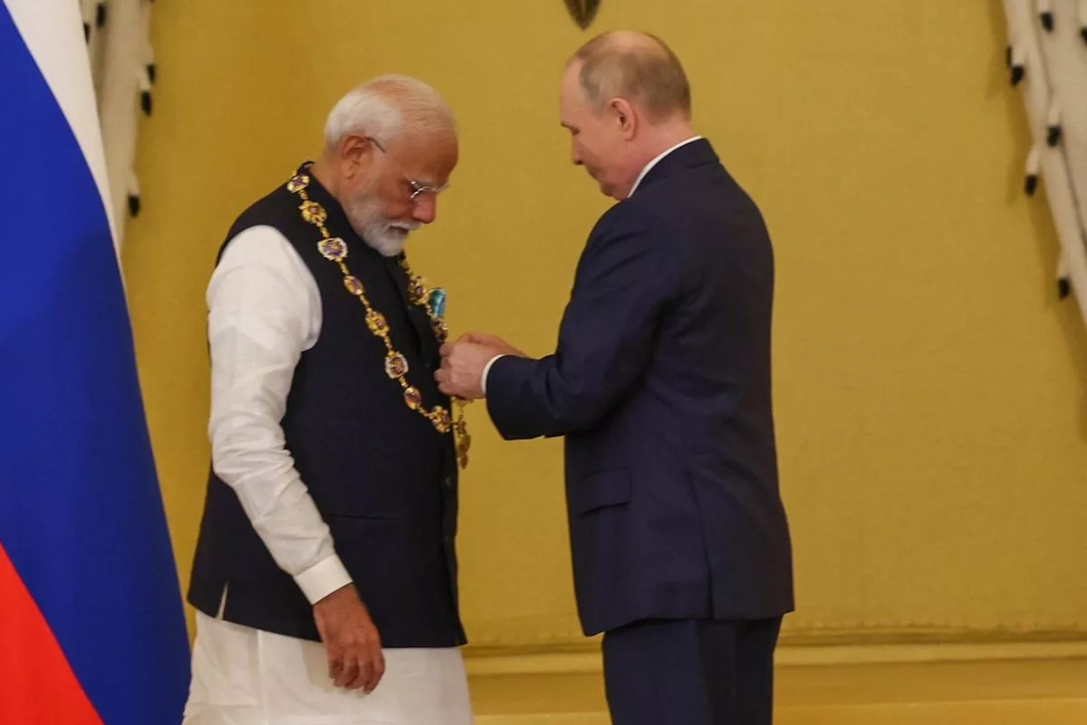 Modi conferred Russia’s highest civilian award