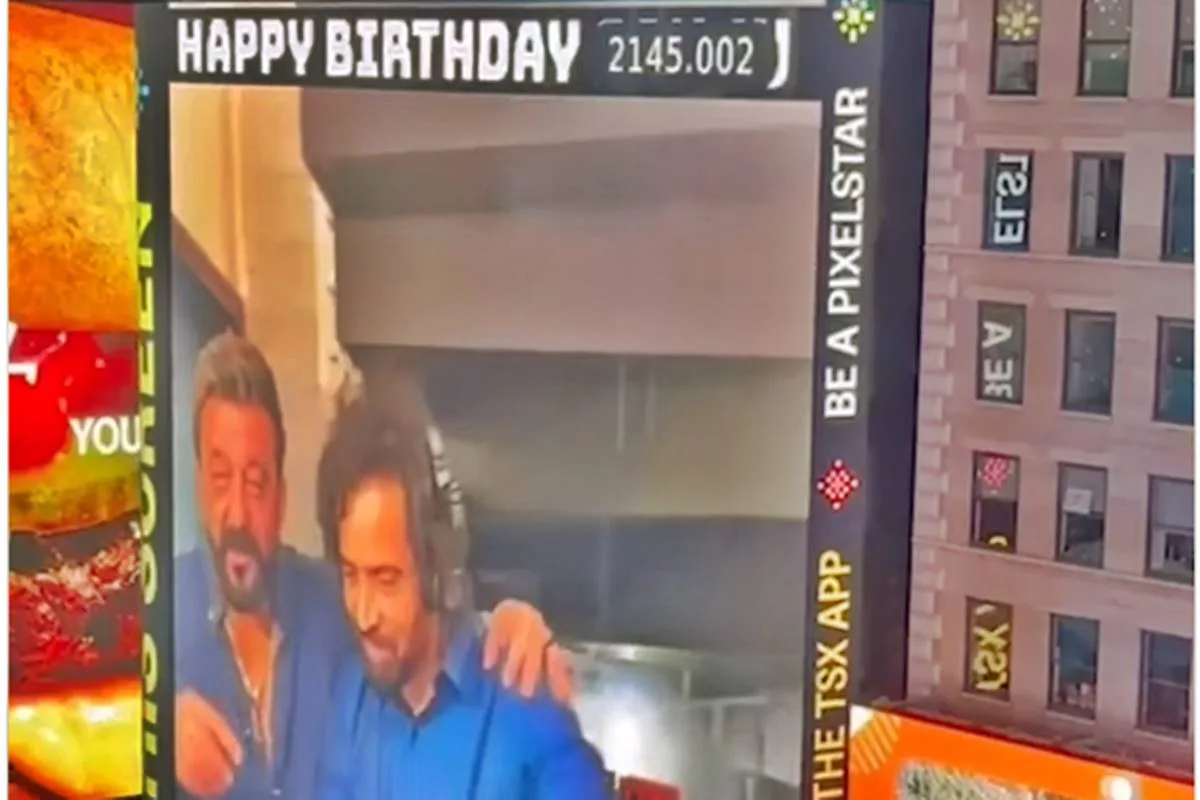 Sanjay Dutt celebrates 65th birthday with stunning Times Square surprise