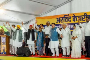 INDIA bloc raises demand for Kejriwal’s release from Jantar Mantar in Delhi