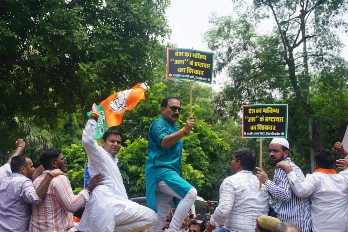 UPSC aspirants’ death: BJP stages protest in Delhi; ‘fight will go on until culprits punished,’ says Sachdeva