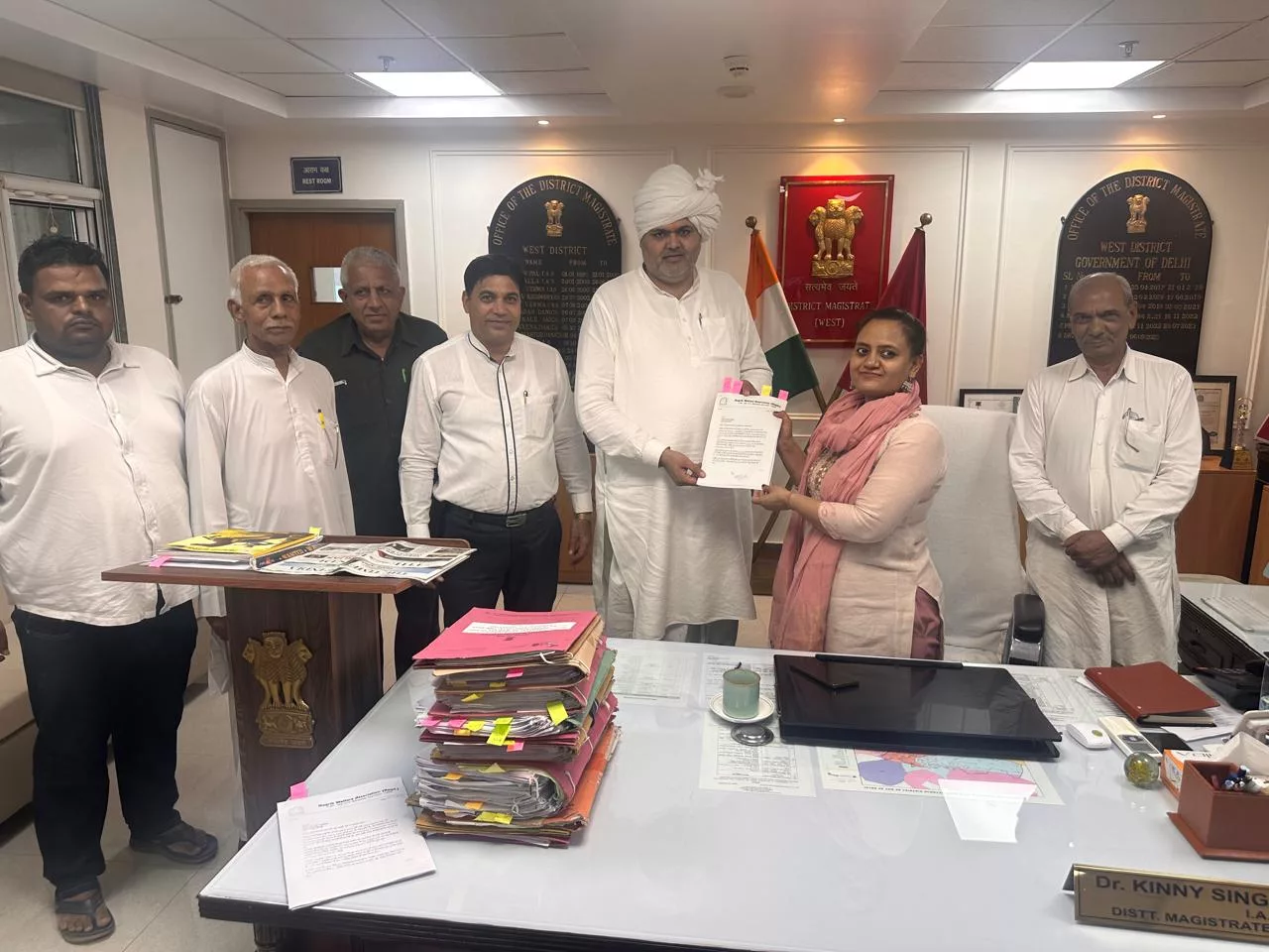 Palam 360 Khap delegation meets DM over land acquisition in Bakkarwala village