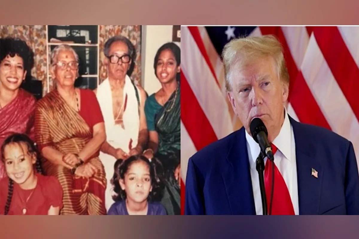 US: Donald Trump escalates race attacks on Kamala Harris' Indian ...