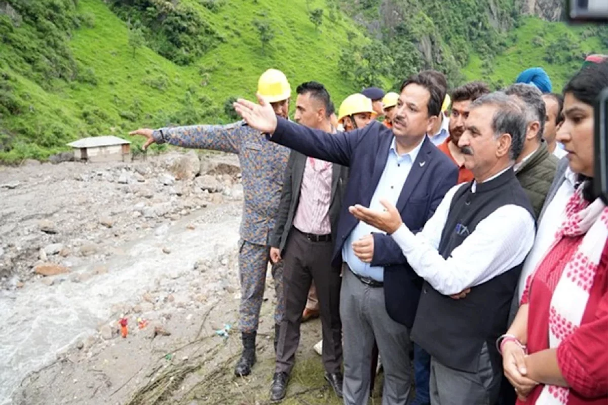 Himachal CM inspects cloudburst hit Samej