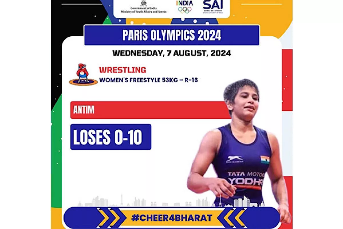 Paris Olympics: Wrestler Antim Panghal crashes out in Round of 16