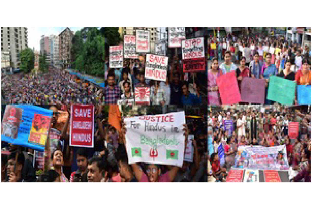 Facing unprecedented violence, Hindus hold massive protest rally in Bangladesh