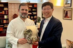 Foxconn chairman meets Rahul to discuss future of technological innovation in India