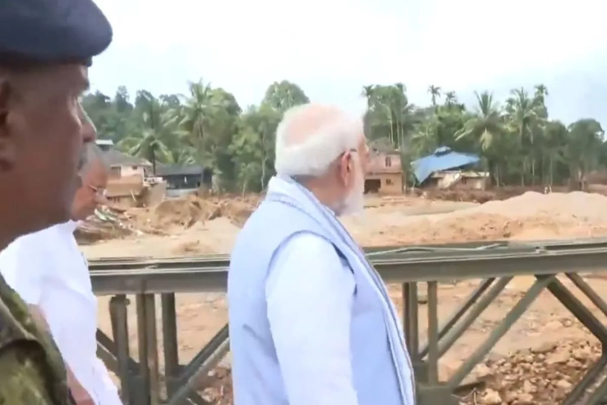 PM Modi visits landslide-hit areas in Wayanad