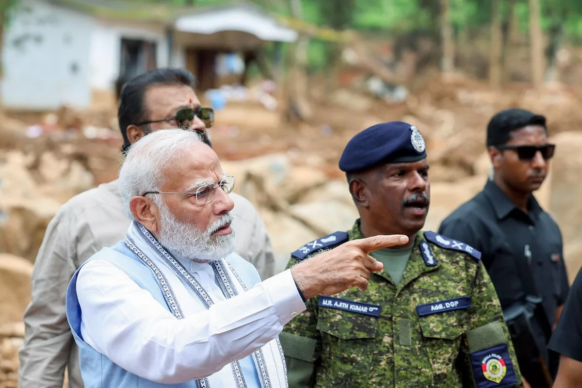 PM Modi visits landslide-hit areas in Wayanad, assures all assistance for the relief and rehabilitation