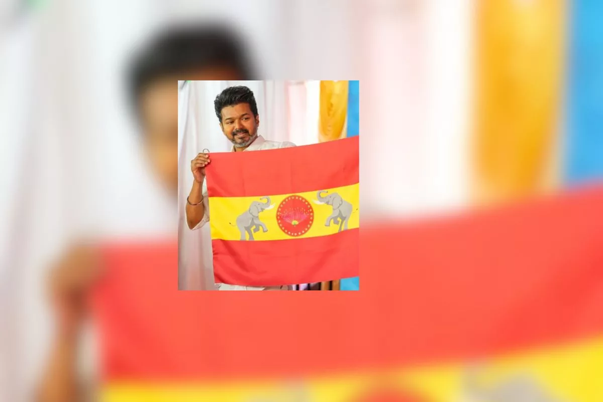 Ahead of 2026 Assembly poll, actor Vijay unveils party flag