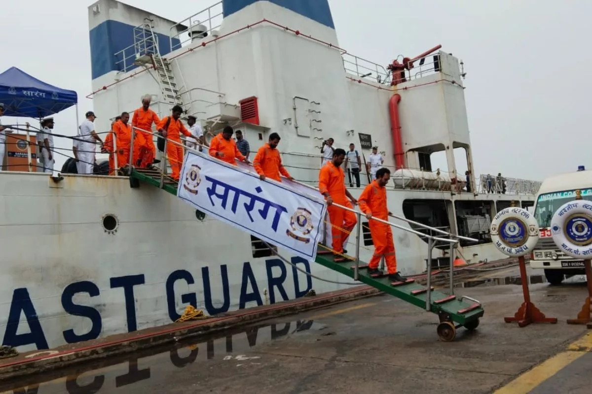 Coast Guard rescues 11 fishermen stranded mid-sea in sea-air operation