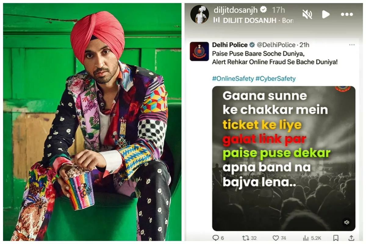 Diljit Dosanjh applauds Delhi Police’s creative ticket fraud warning