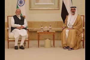 Crown Prince of Abu Dhabi arrives for talks with PM Modi