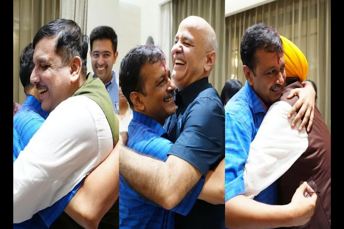 Delhi CM Kejriwal returns home amid emotional reunion, celebrations after release from Tihar jail