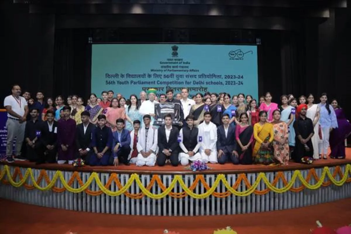 Prize distribution function of 56th Youth Parliament Competition for Delhi schools held