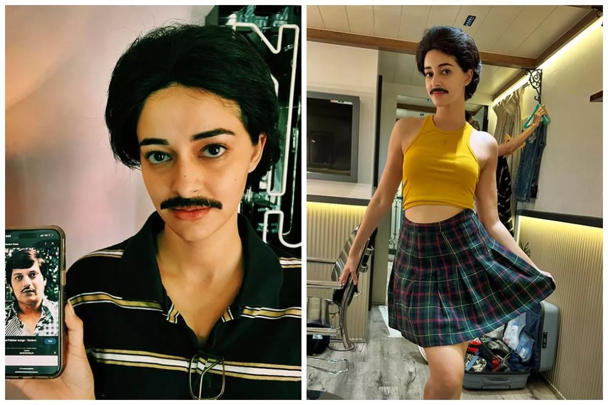 Ananya Panday rocks mustache look in BTS photos from CTRL