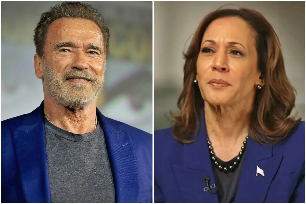 Arnold Schwarzenegger voices support for Kamala Harris