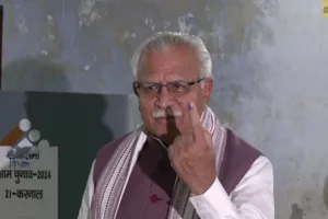 Voting begins for Haryana Assembly elections; Union Minister Manohar Lal Khattar cast his vote