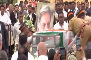 Mortal remains of Ratan Tata, draped in national flag, kept at NCPA lawns for public to pay last respects