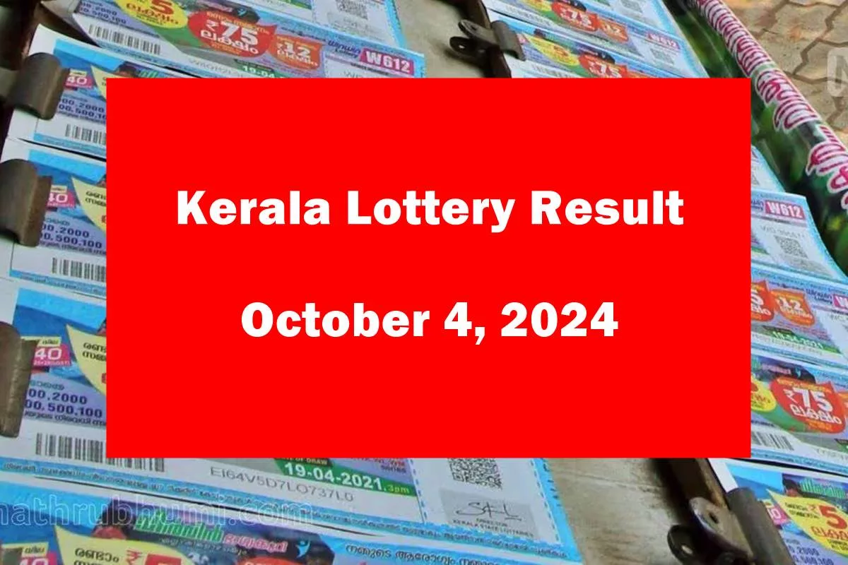 Kerala lottery results: Full list of Nirmal NR 400 winners for October 4, 2024