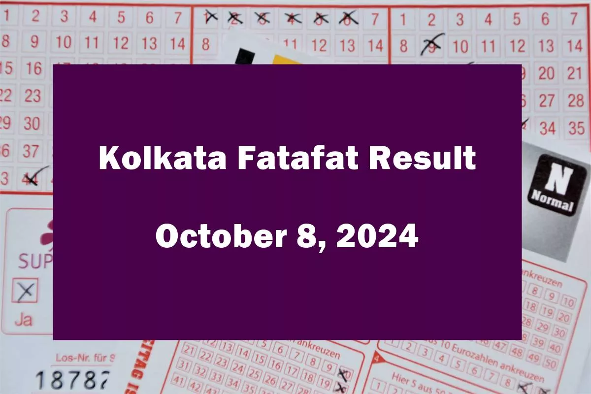 Kolkata FF fatafat result for October 8, 2024: Check winners