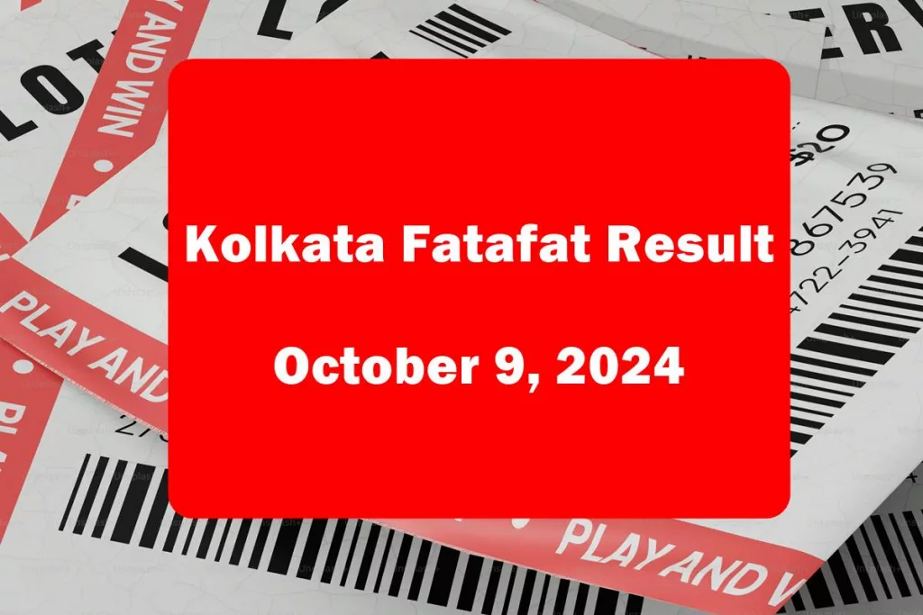 Kolkata FF Fatafat result for October 9, 2024: Winning numbers announced -  The Statesman