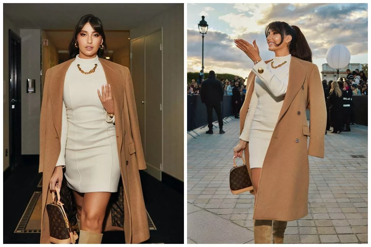 Nora Fatehi stuns in Louis Vuitton at Paris Fashion Week