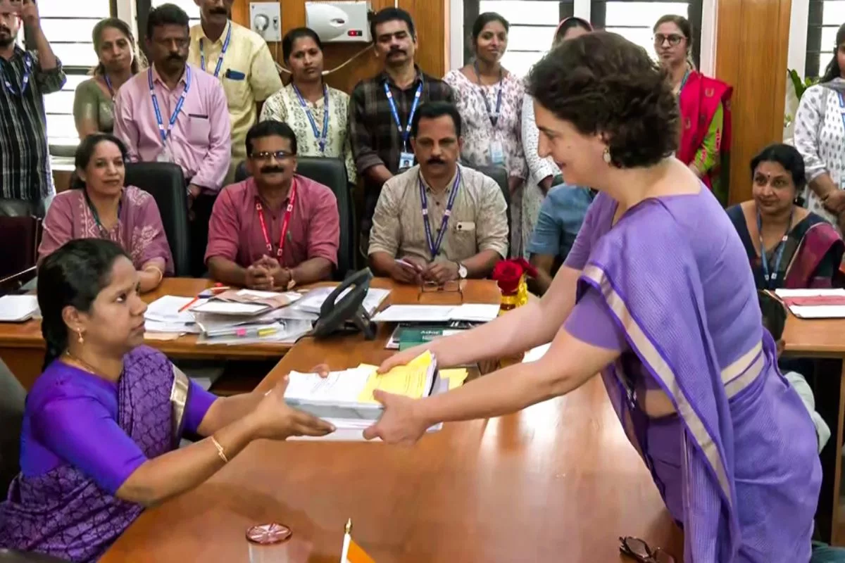 In electoral debut, Priyanka Gandhi files nomination for Wayand bypoll