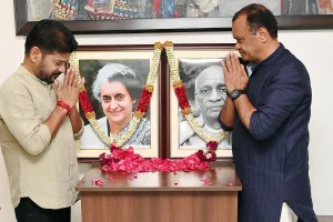 Telangana CM Revanth Reddy pays tribute to former PM Indira Gandhi, Sardar Vallabhbhai Patel