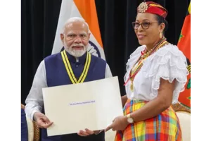 ‘Dedicate this to 140 crore Indians’, says PM Modi as Dominica confers him with top award