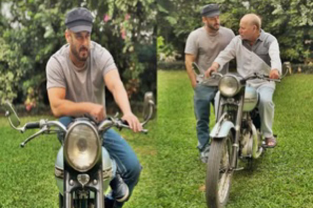 Salman Khan shares pictures with father Salim Khan’s first bike