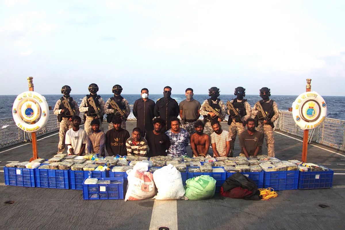 500 Kg of Crystal Meth Intercepted in High-Seas Bust by Indian, Sri Lankan Navies