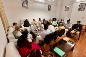 INDIA bloc floor leaders meet to discuss issues to be raised during Winter Session of Parliament