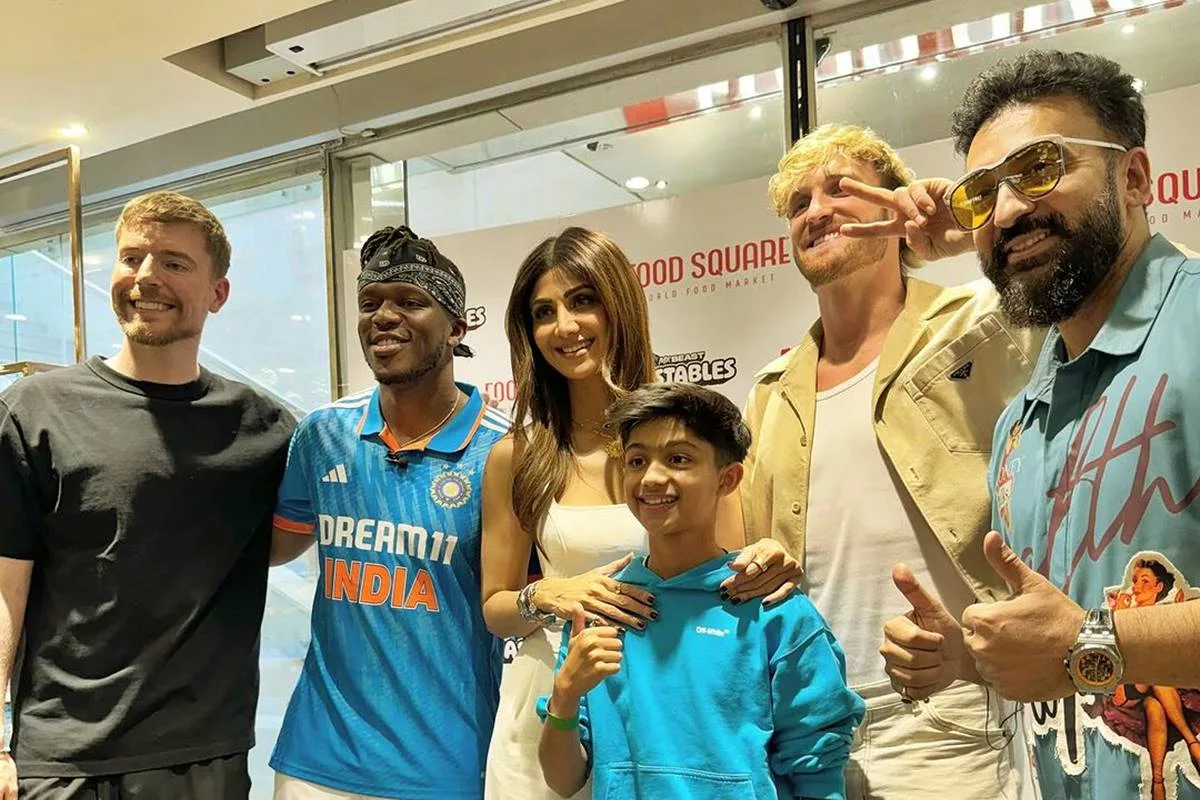 Shilpa Shetty meets YouTubers MrBeast and Logan Paul in Mumbai