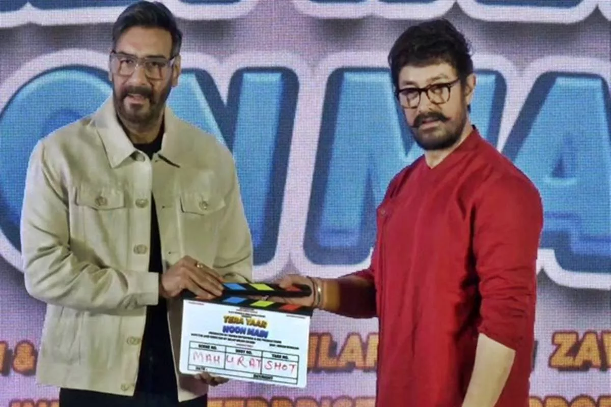 Aamir Khan, Ajay Devgn reunite at ‘Tera Yaar Hoon Main’ mahurat