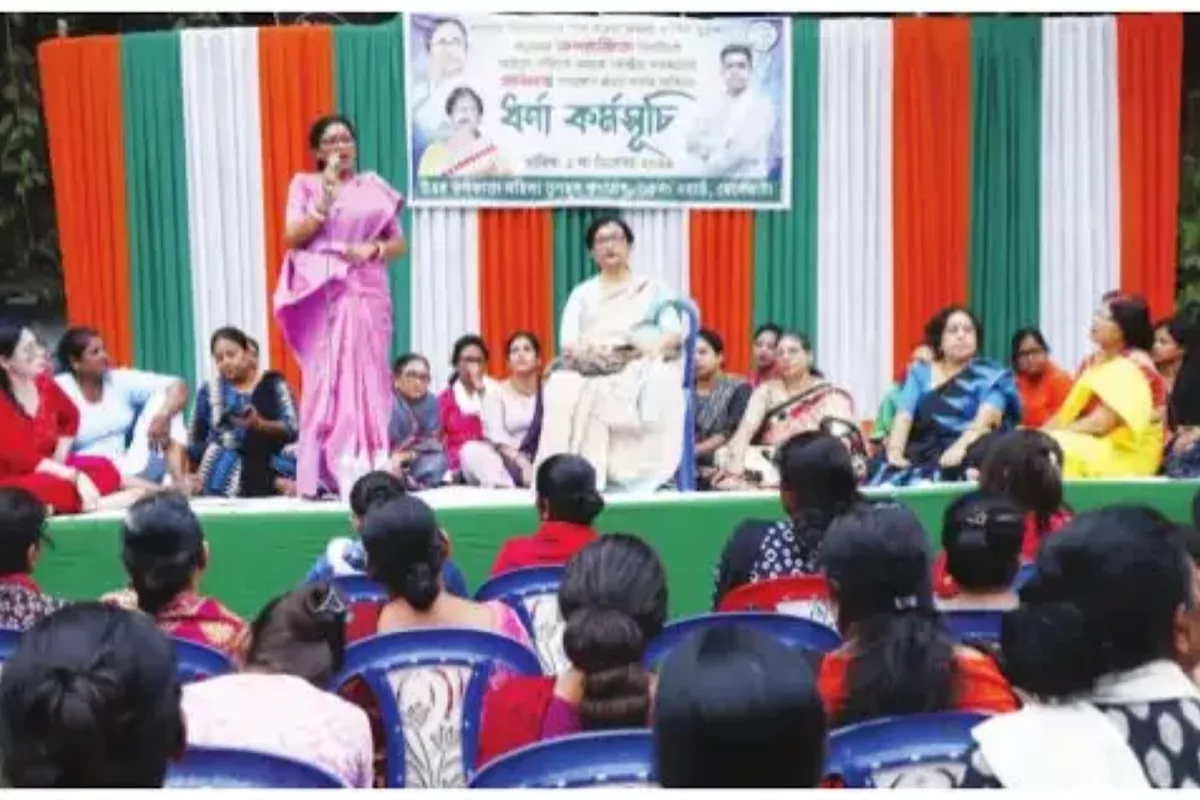 Aparajita Bill: Trinamul Mahila Congress stages demonstrations