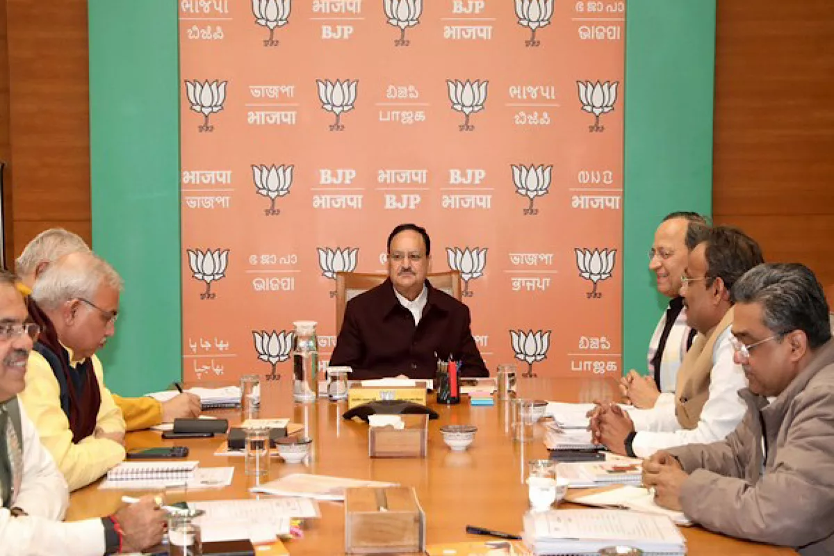 JP Nadda chairs BJP General Secretary meeting to discuss Delhi assembly elections, other issues