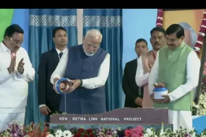 PM Modi lays foundation stone of Ken-Betwa river link project in MP