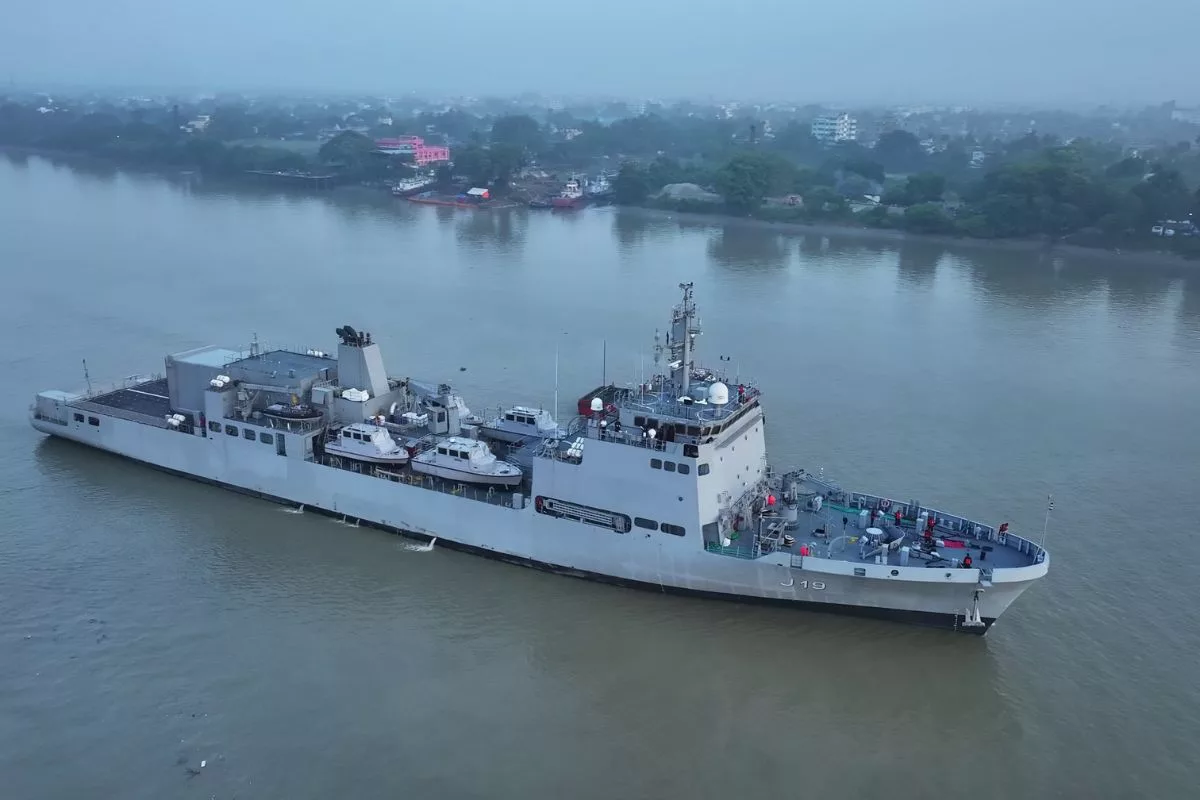 Indian Navy commissions advanced survey vessel Nirdeshak in Visakhapatnam