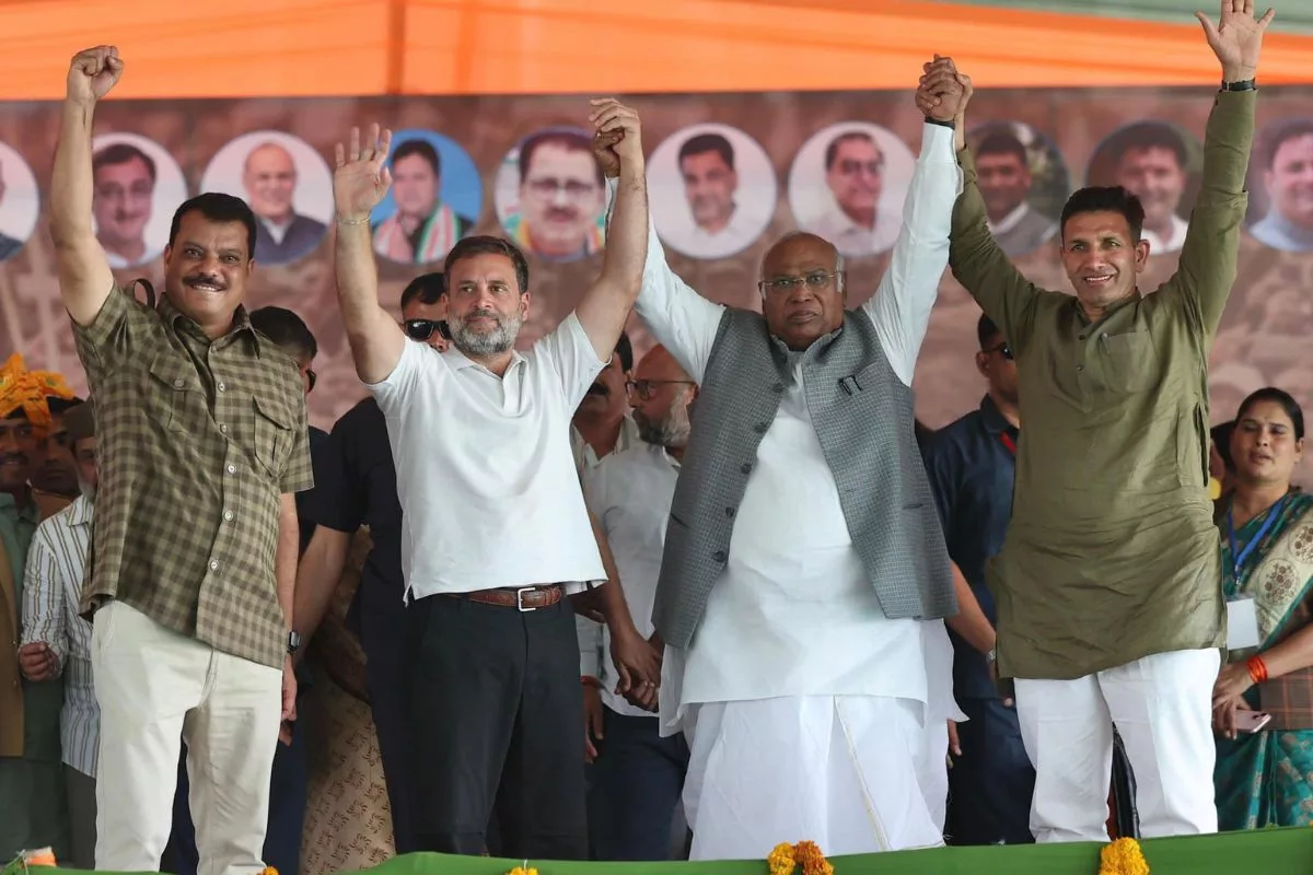 Rahul, Kharge attend mega Congress rally in Ambedkar’s birthplace Mhow